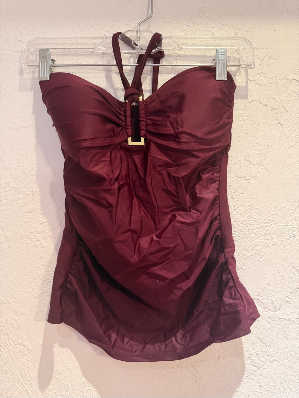 Women's XS Burgundy Halter Swim top